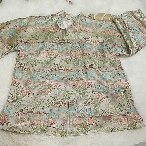 Vintage 40's Shanghi China Spring Blossom Kimono Jacket Dressy - Picture 15 of 16